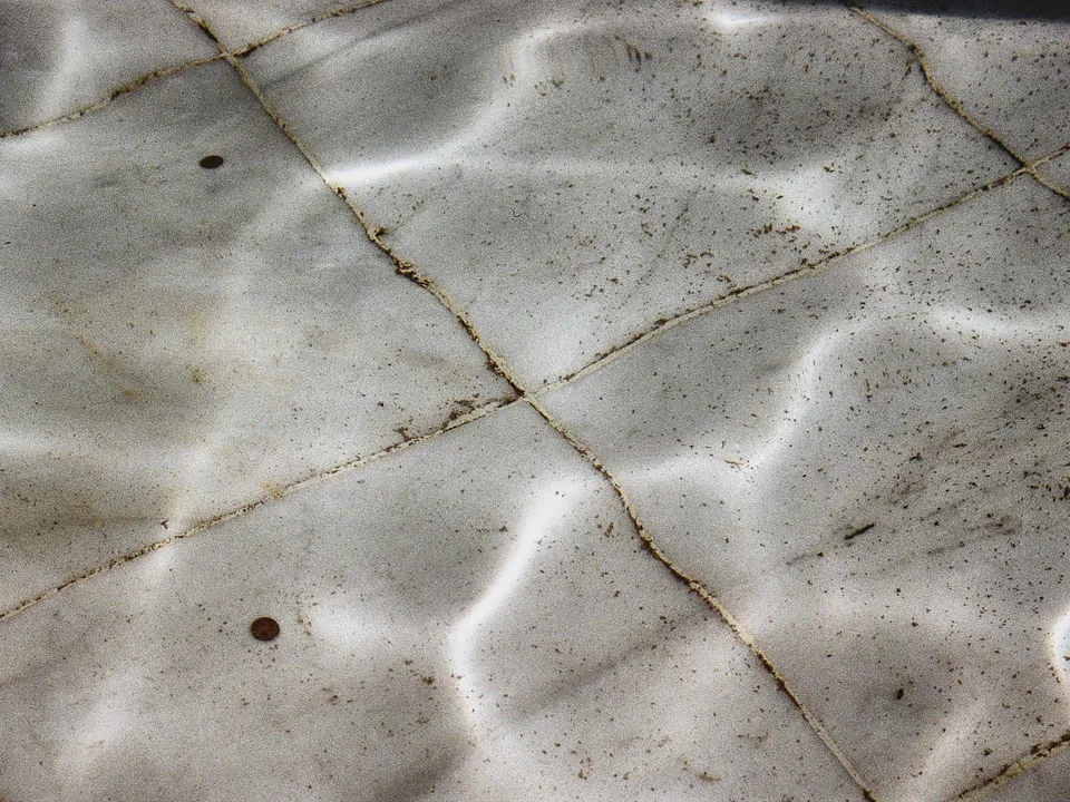 Close-up of tile and grout lines