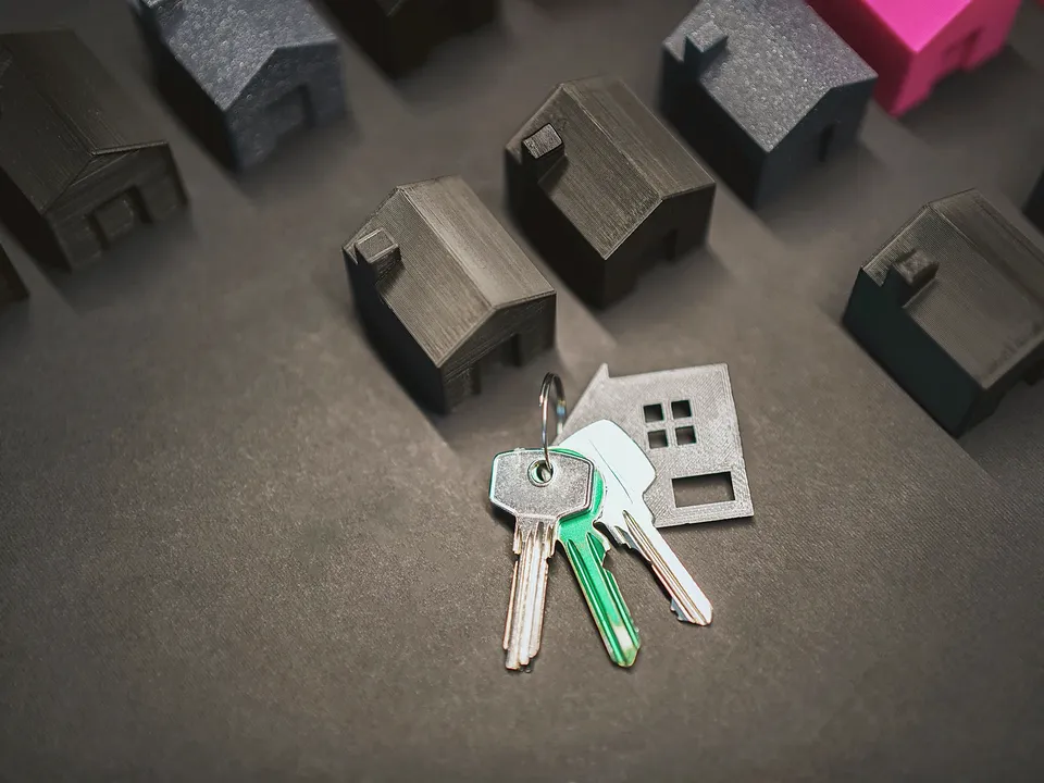 House keys on a dark table