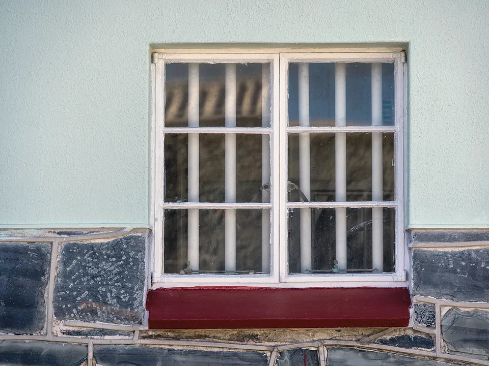 White wood window with divided panes